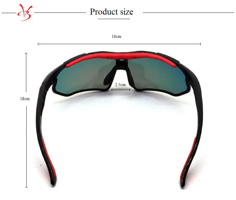 Sports Cycling Goggles with Reflective Lens Black — feature 13