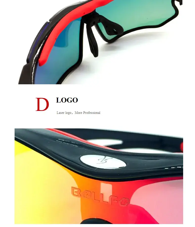 Sports Cycling Goggles with Reflective Lens Black — feature 25