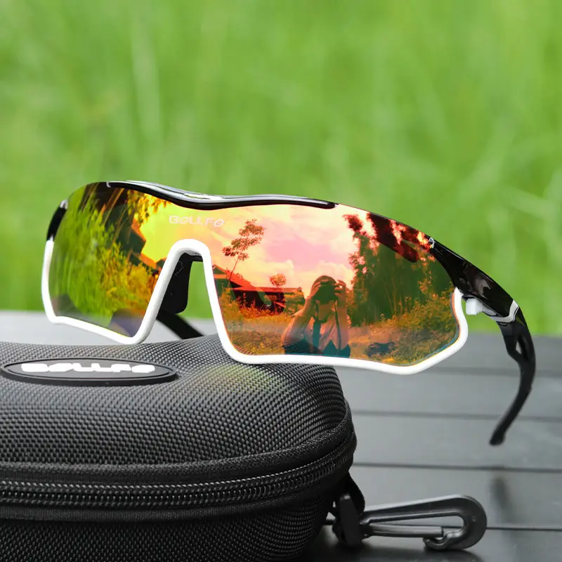 Sports Cycling Goggles with Reflective Lens Black