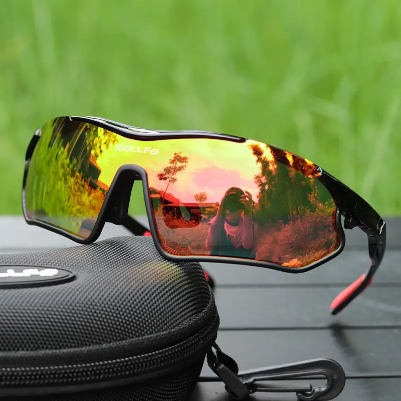 Sports Cycling Goggles with Reflective Lens Black