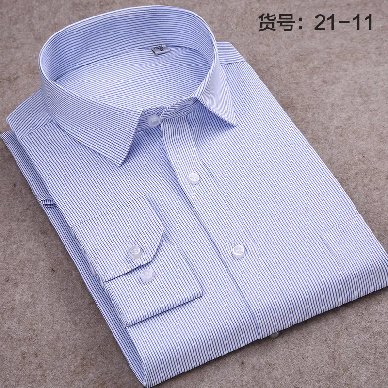 Men's Pink Thin Long-Sleeve Business Shirt Solid Slim Fit