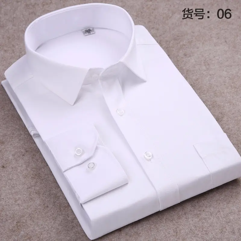 Men's Pink Thin Long-Sleeve Business Shirt Solid Slim Fit