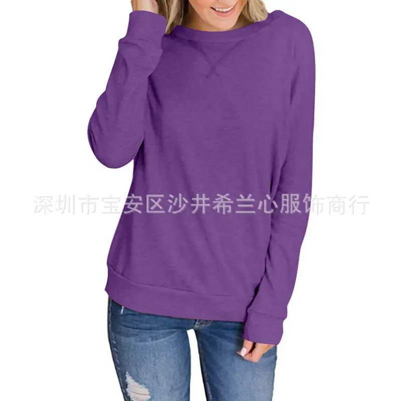 Women's Hot Neck Sweatshirt Maroon 2025 Autumn