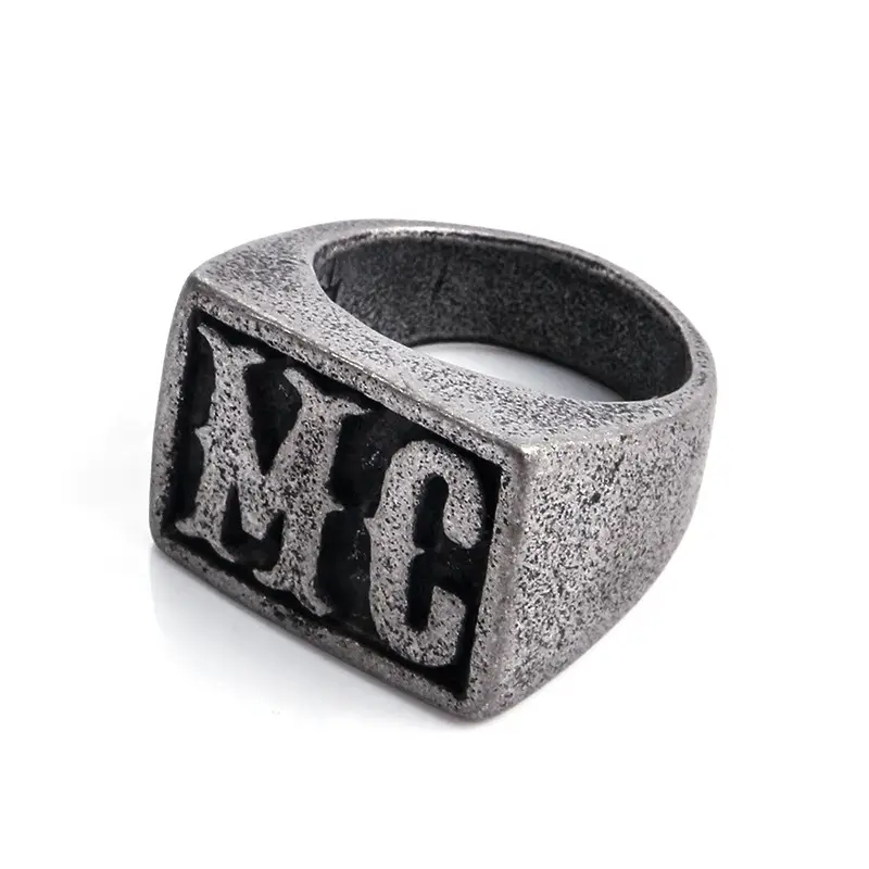 European & American Personality Men's HD MC Titanium Steel Rings - Image 5