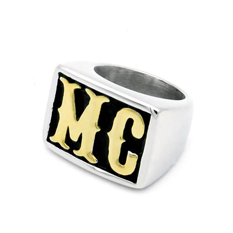 European & American Personality Men's HD MC Titanium Steel Rings - Image 2