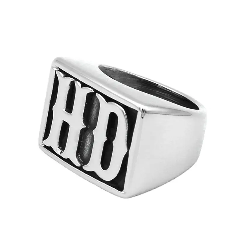 European & American Personality Men's HD MC Titanium Steel Rings — feature 8