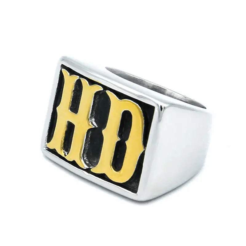 European & American Personality Men's HD MC Titanium Steel Rings — feature 9