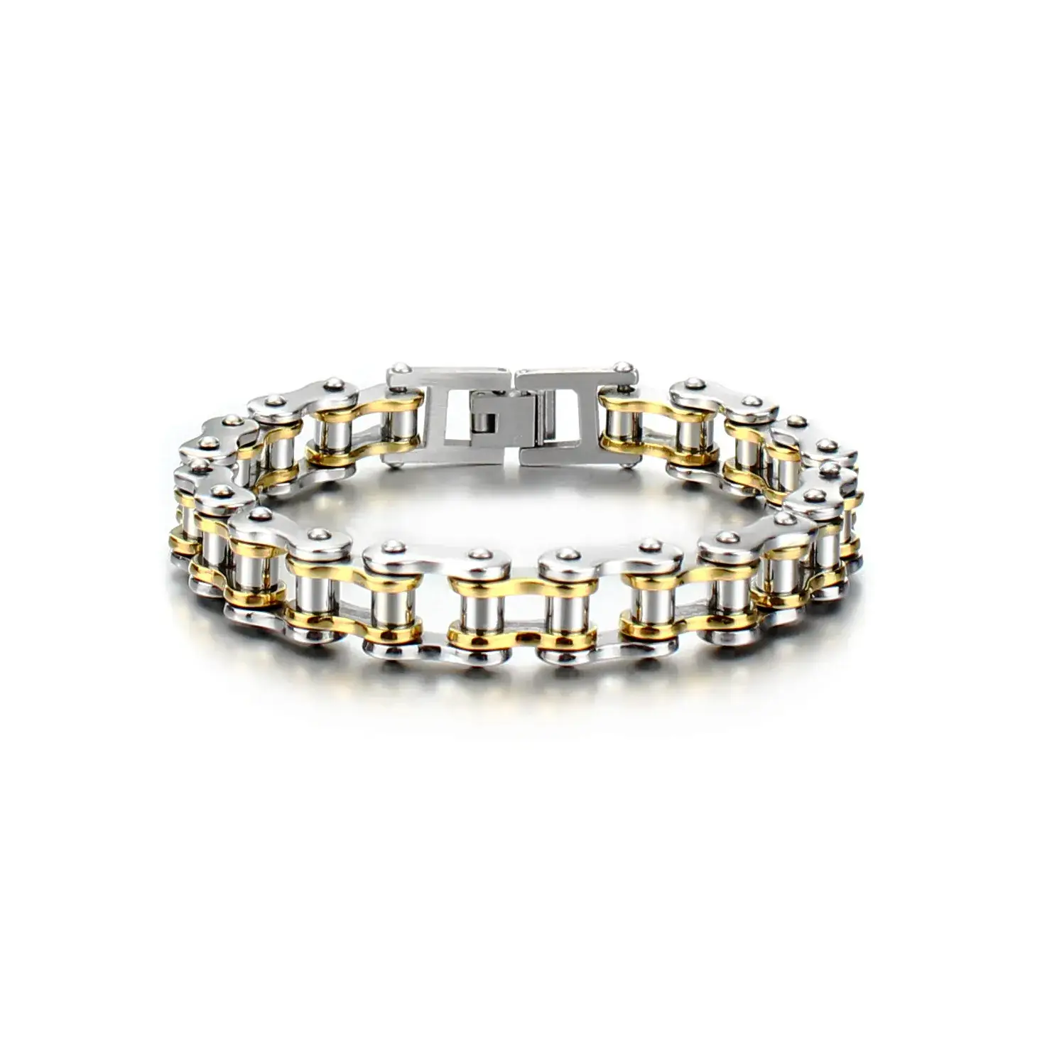 Titanium Steel Men's Motorcycle Chain Bracelet - Image 3