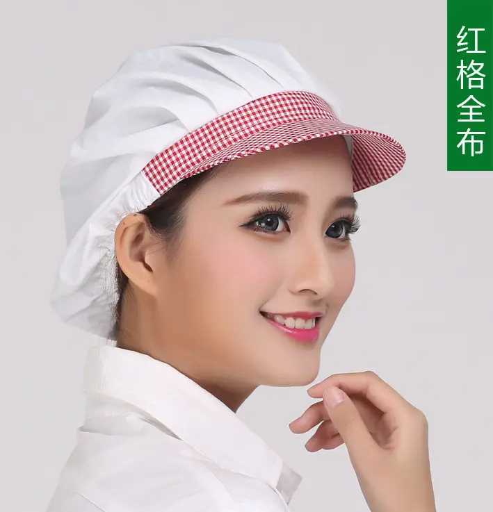 Women's Mesh Dustproof Work Hat with Blue Trim - Image 12