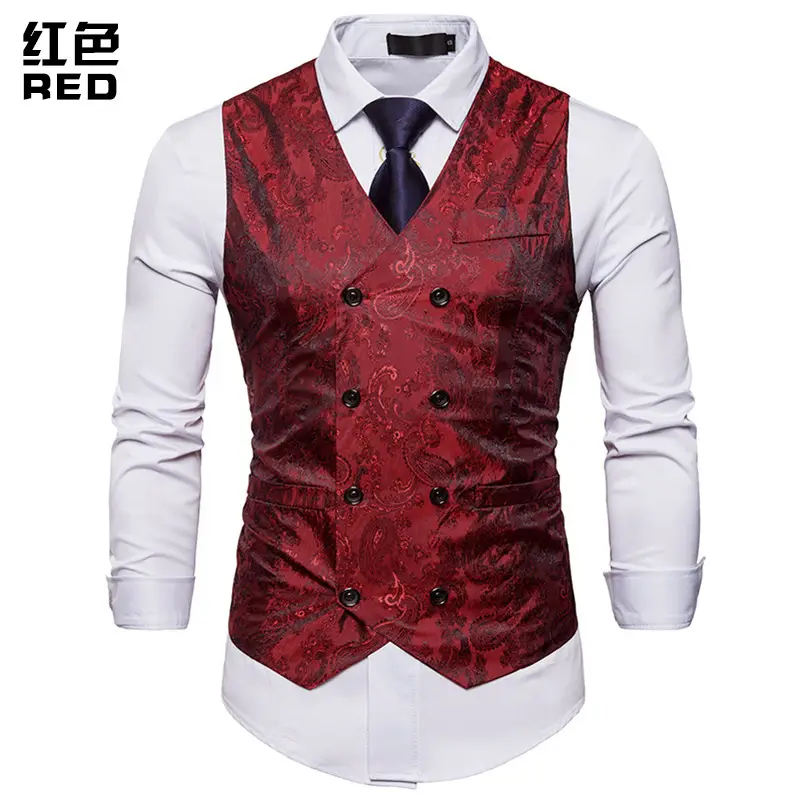 2018 Men's Blue Velvet Cross-border Vest - Image 2