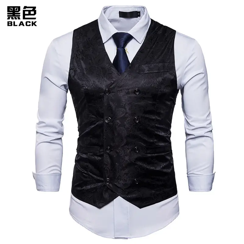 2018 Men's Blue Velvet Cross-border Vest - Image 3