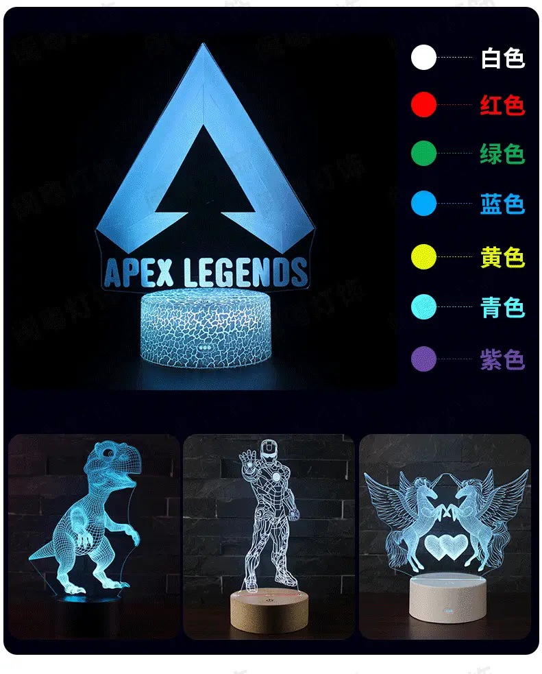 3D LED Night Light Gun Design Table Lamp — feature 5