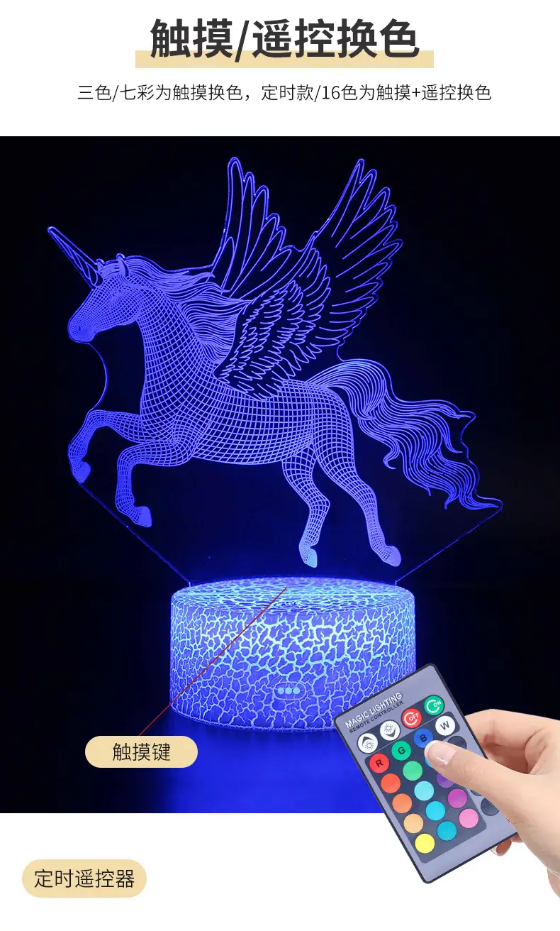 3D LED Night Light Gun Design Table Lamp — feature 6