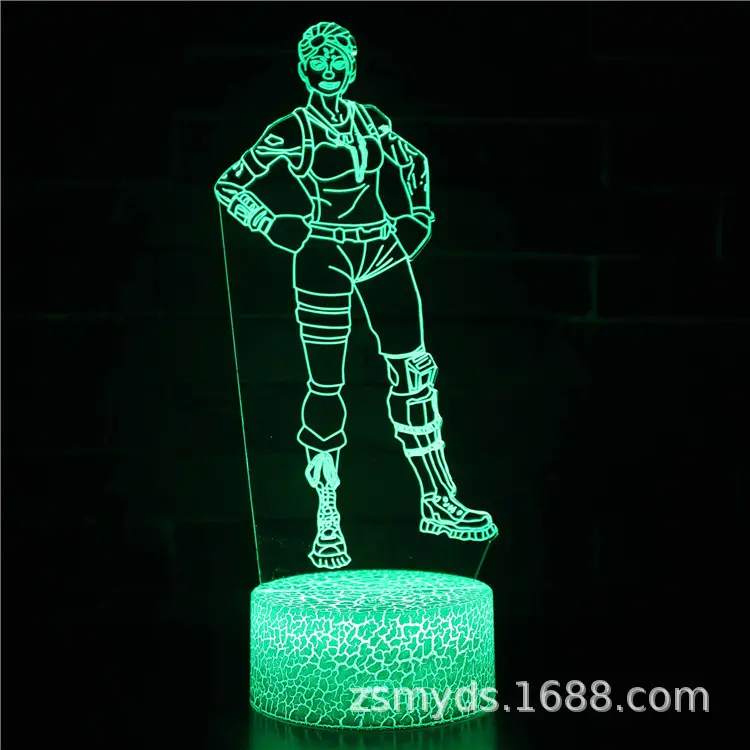 3D LED Night Light Gun Design Table Lamp
