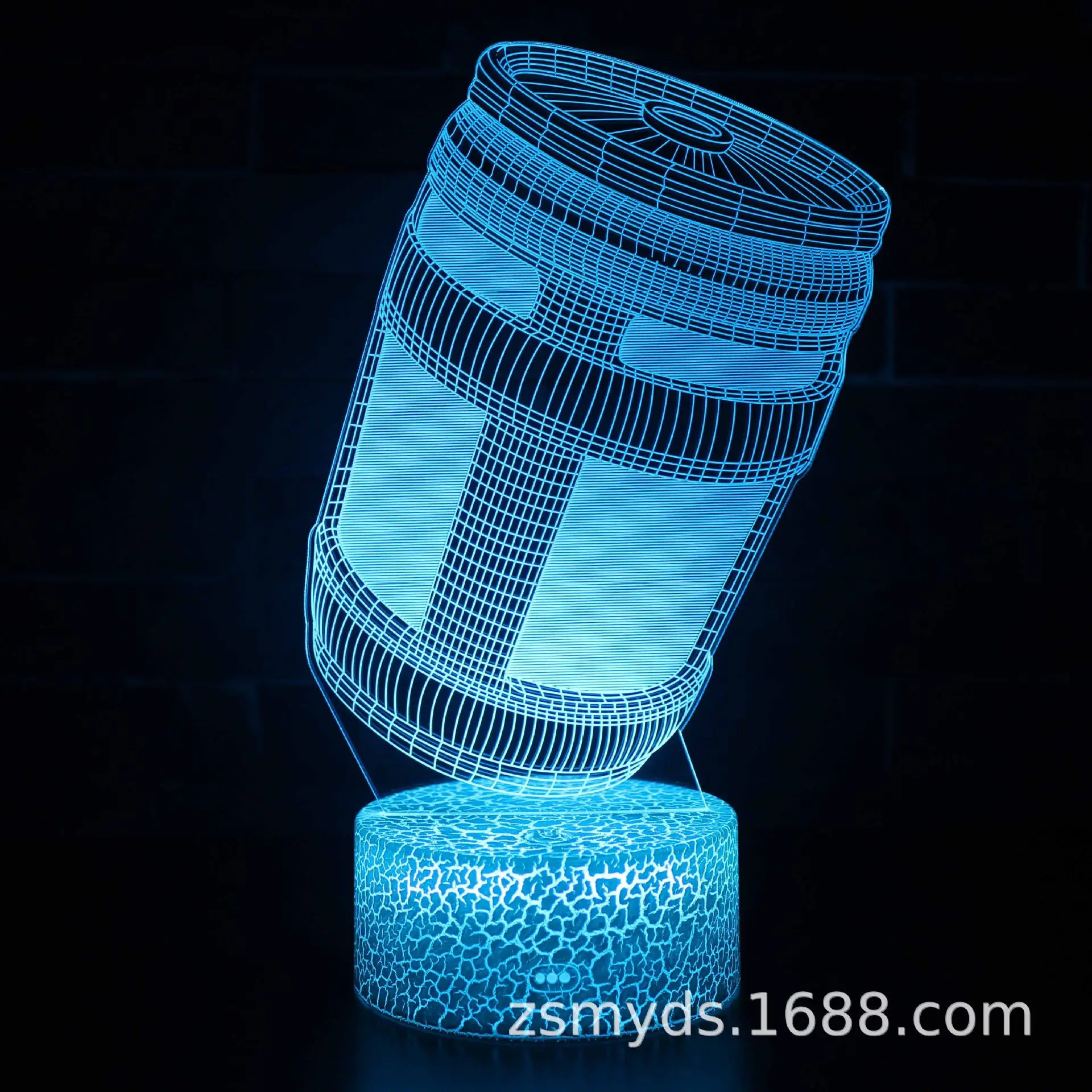 3D LED Night Light Gun Design Table Lamp