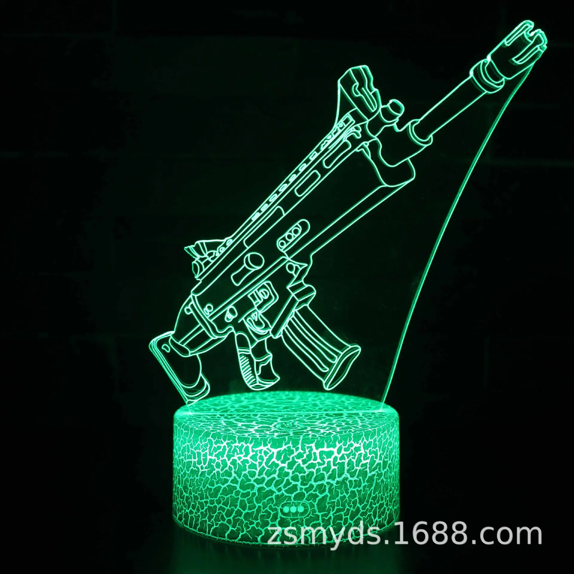 3D LED Night Light Gun Design Table Lamp