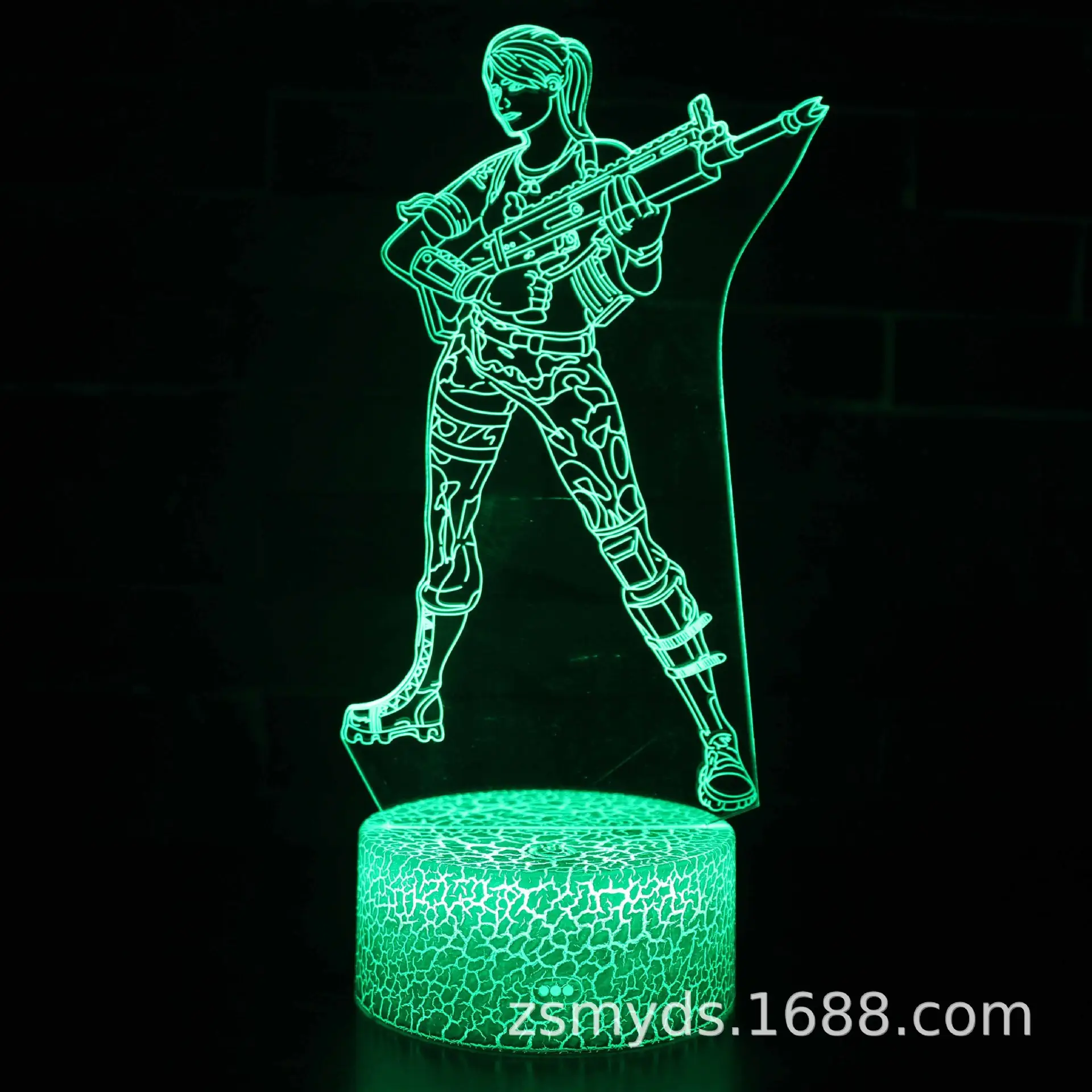 3D LED Night Light Gun Design Table Lamp