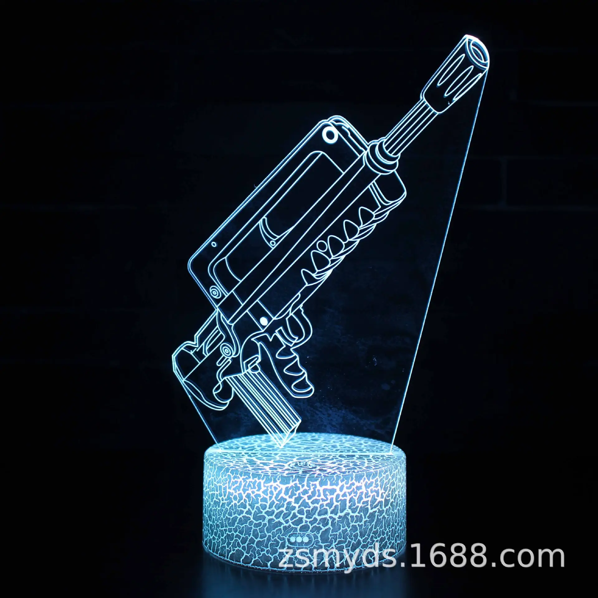3D LED Night Light Gun Design Table Lamp
