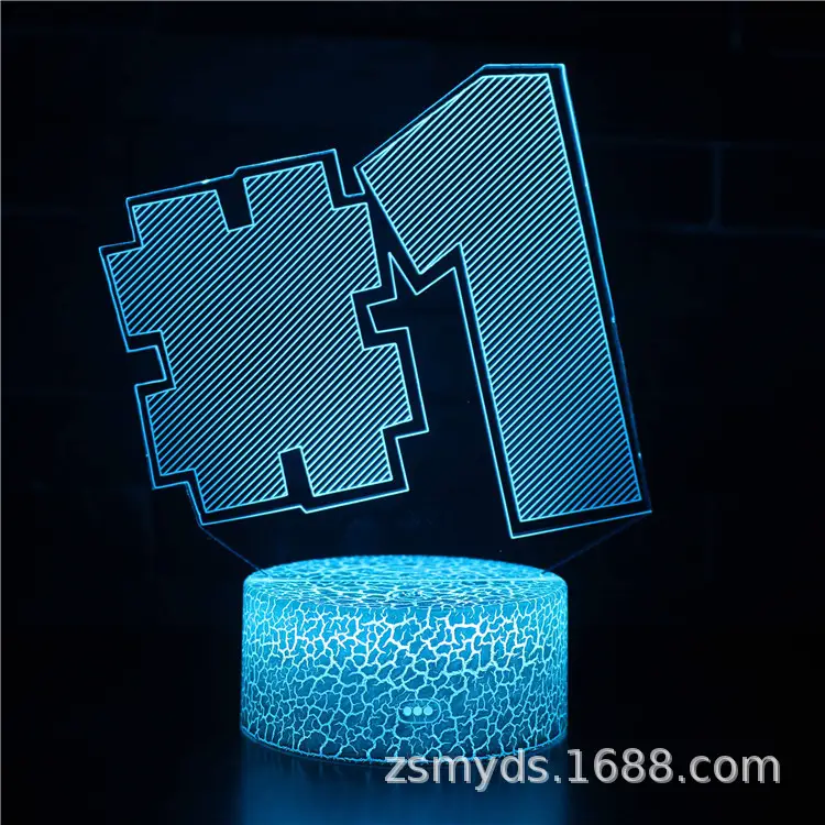 3D LED Night Light Gun Design Table Lamp