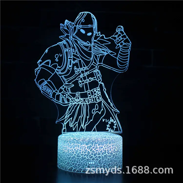 3D LED Night Light Gun Design Table Lamp