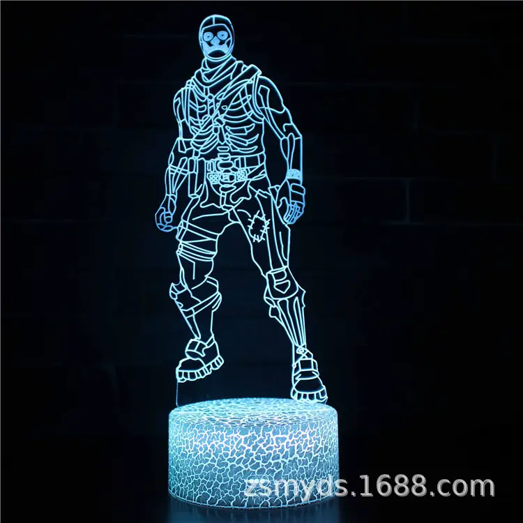 3D LED Night Light Gun Design Table Lamp