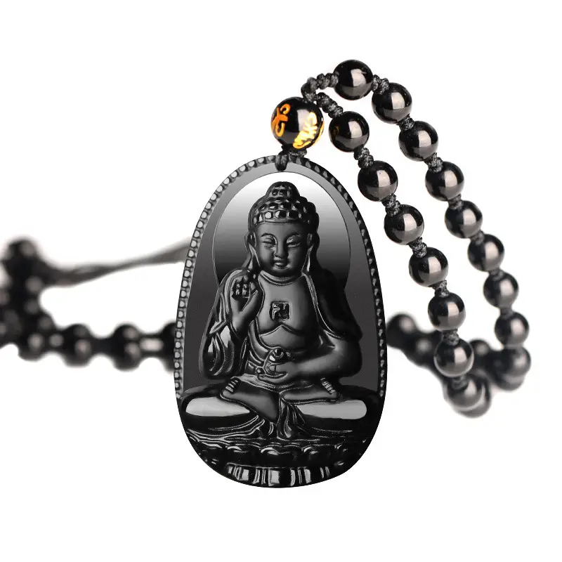 Autumn & Winter Sceptical Necklace with Crystal & Buddha Design - Image 13