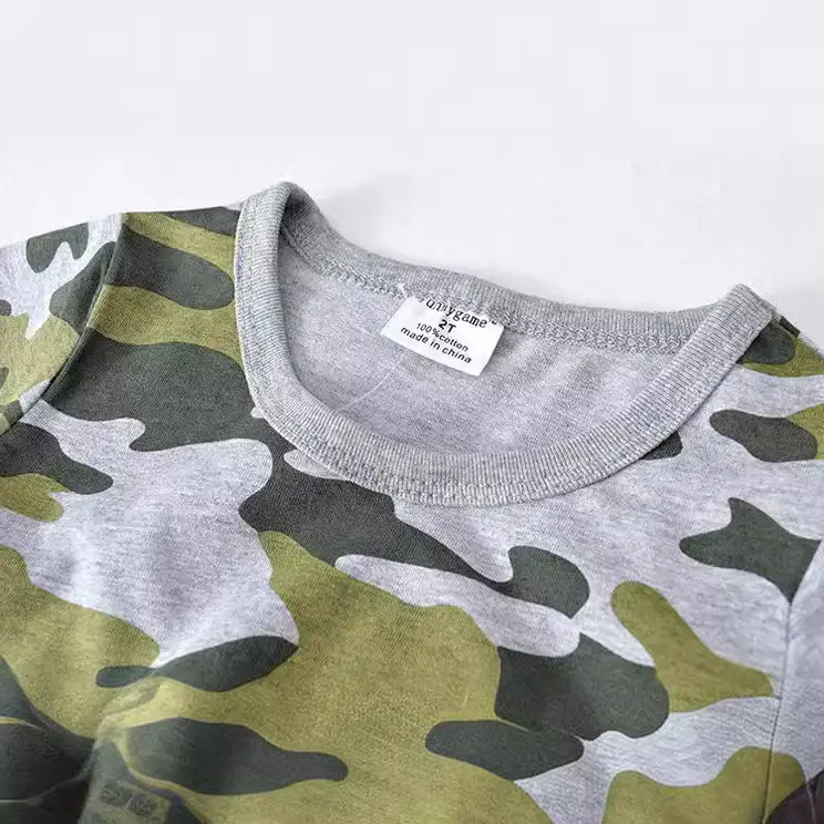 Summer Camo T-Shirt for Boys Small Medium - Image 3