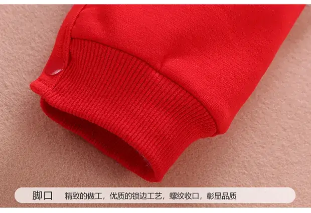 Baby New Year Red Velvet Jumpsuit 4-9 Months — feature 16