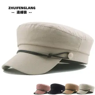 Navy Woolen Button Rope Army Cap for Men Women Autumn Winter — feature 20