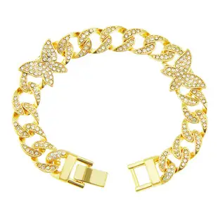 18K Gold Full Diamond Cuban Chain Bracelet for Men — feature 23