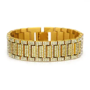 18K Gold Full Diamond Cuban Chain Bracelet for Men — feature 3