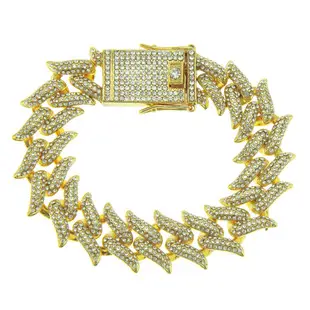 18K Gold Full Diamond Cuban Chain Bracelet for Men — feature 8