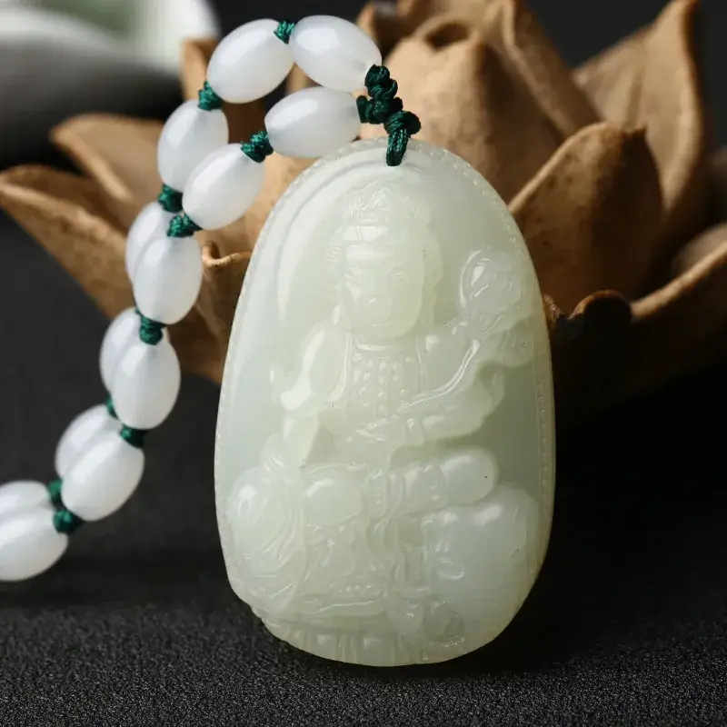 Natural Hotan Jade Buddha Pendant Necklace 12 Zodiac 8 Patron Saint - Image 4