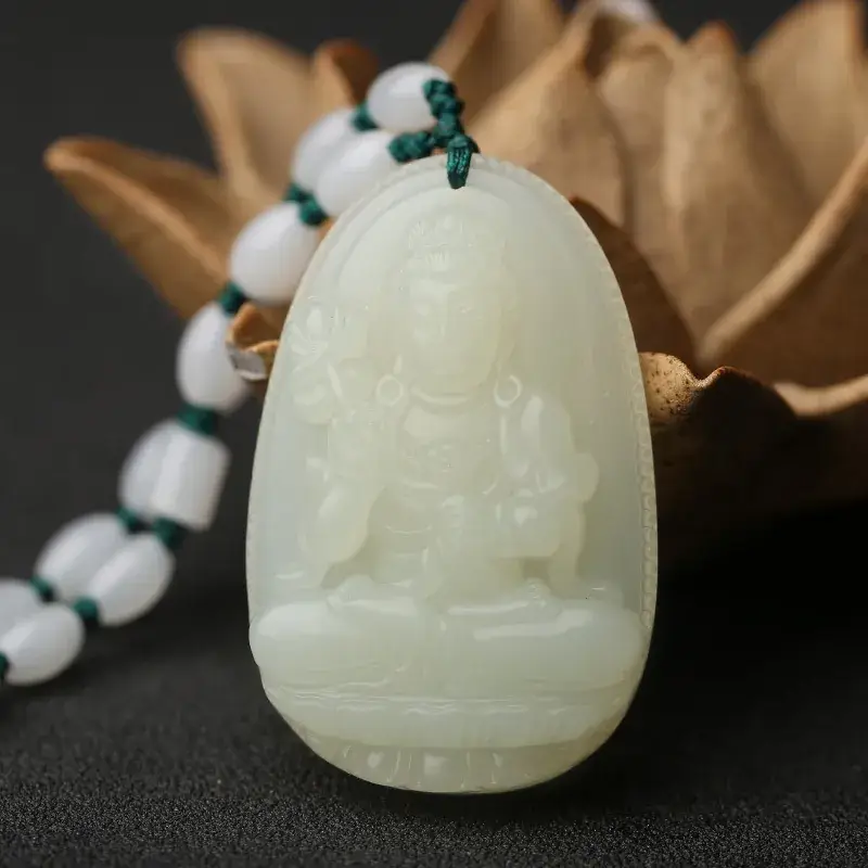 Natural Hotan Jade Buddha Pendant Necklace 12 Zodiac 8 Patron Saint - Image 5