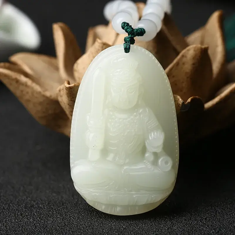 Natural Hotan Jade Buddha Pendant Necklace 12 Zodiac 8 Patron Saint - Image 7