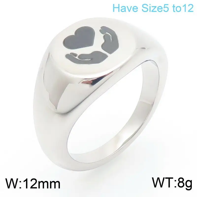 Golden Geometric Engraved Titanium Steel Ring 9.5mm - Image 24