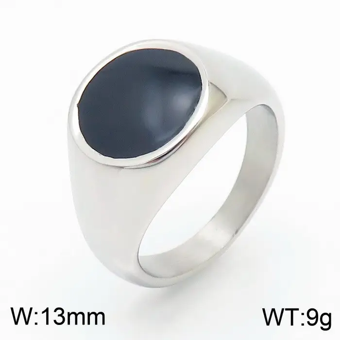 Golden Geometric Engraved Titanium Steel Ring 9.5mm - Image 5