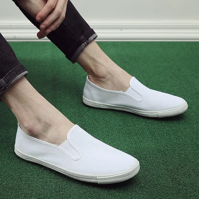 Men's and Women's Work Shoes, Slip-On Canvas Shoes, Anti-Static Shoes, White Shoes, White Shoes for Pharmaceutical Factories, Exclusively for Cross-Border Supply - Image 5
