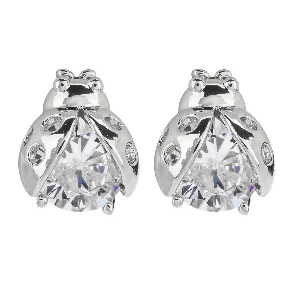 Japanese Korean Ladybug Earrings Rose Gold Small - Image 9