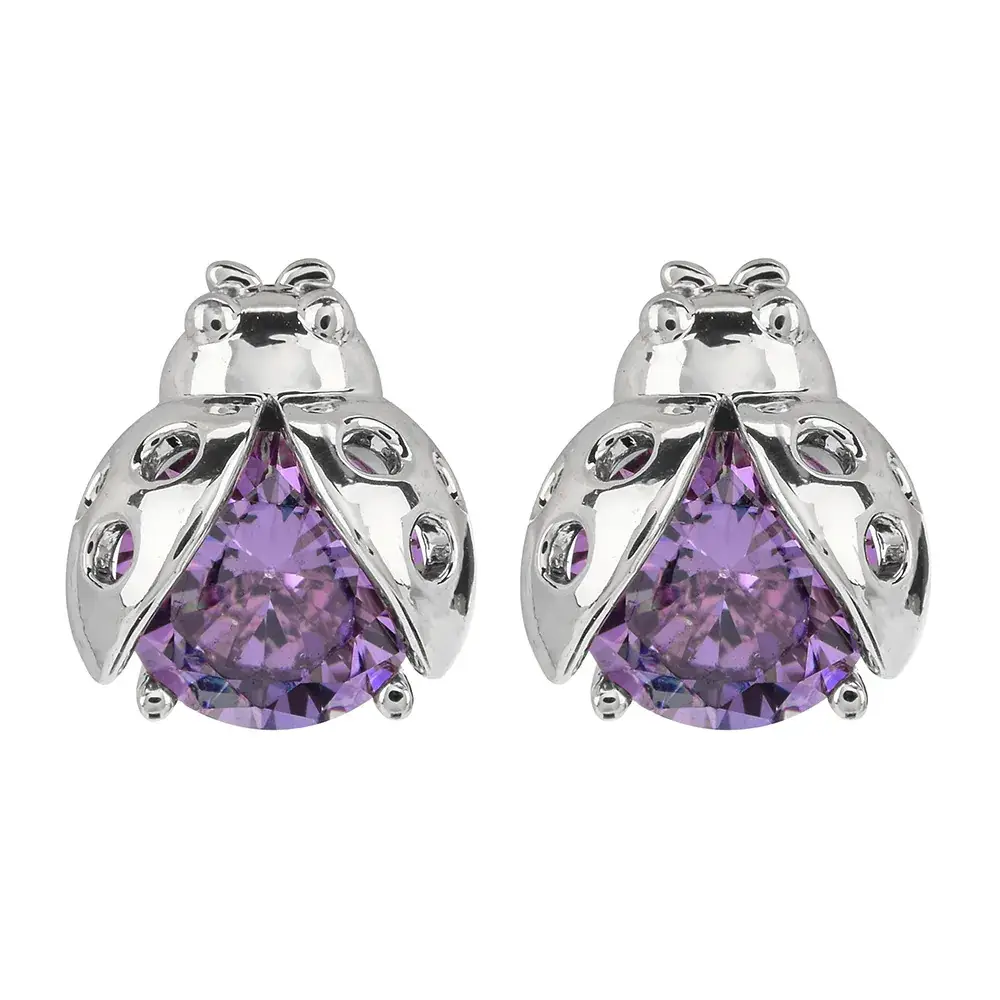 Japanese Korean Ladybug Earrings Rose Gold Small - Image 10