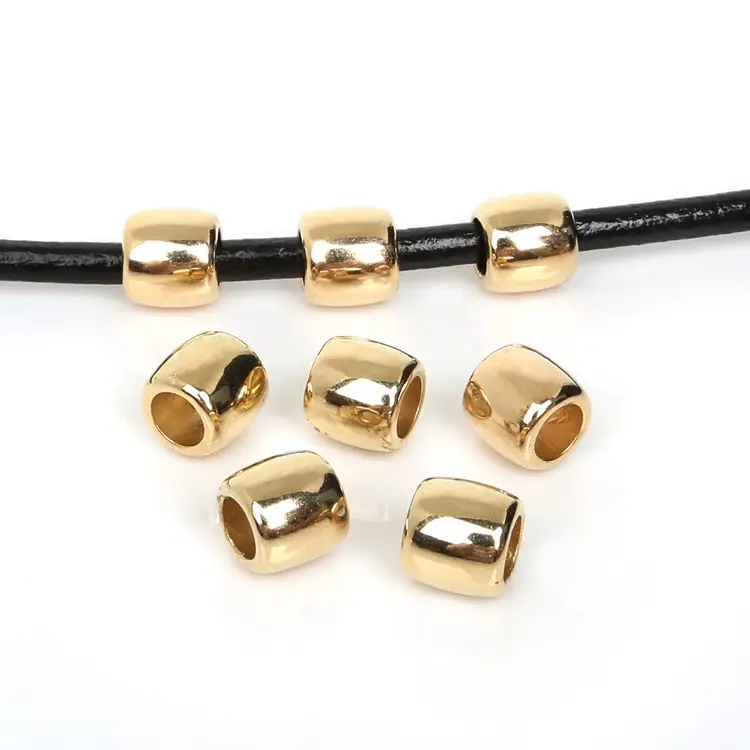 Gold Plated Plastic CCB Bucket Beads for DIY Jewelry - Image 2