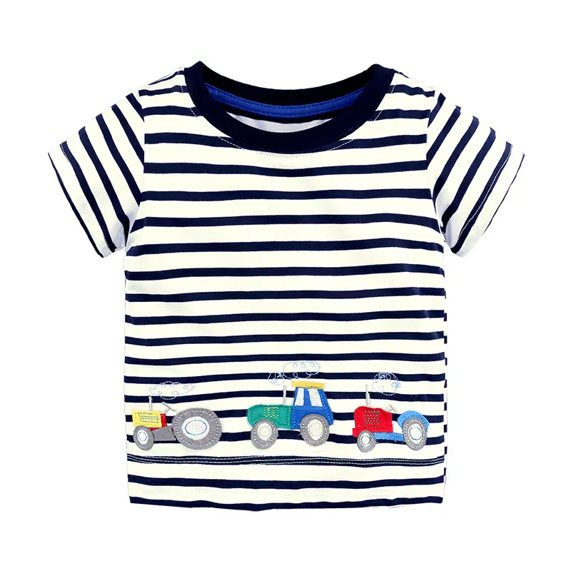 Children's Helicopter Striped T-Shirt Red White Boys 2026 - Image 25
