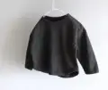 White Long-Sleeve T-Shirt for Boys Bamboo Cotton Round Neck - Image 4
