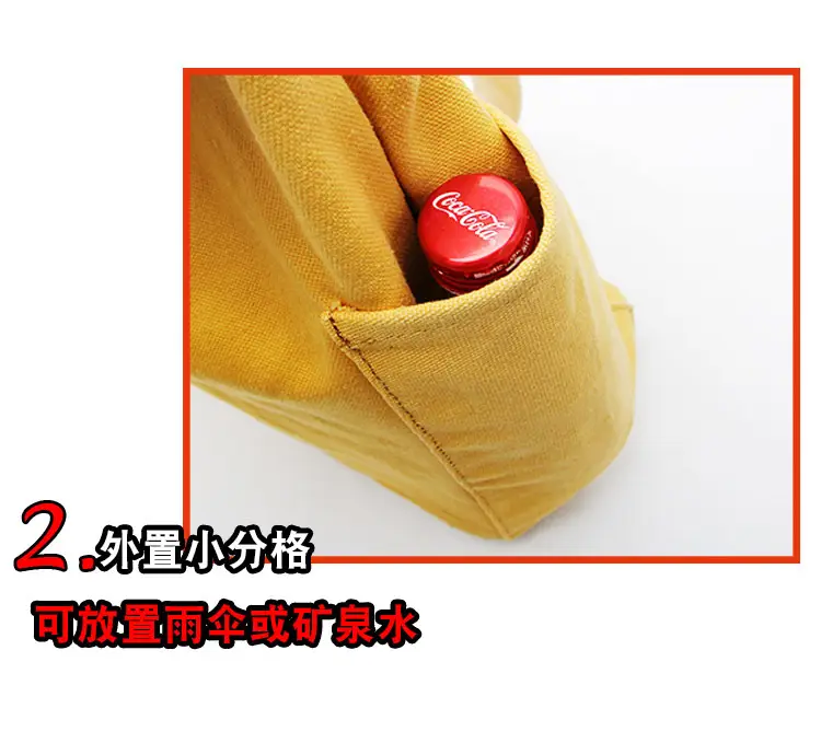 2026 Korean Style Canvas Bag for Women Solid Color Large Capacity — feature 12