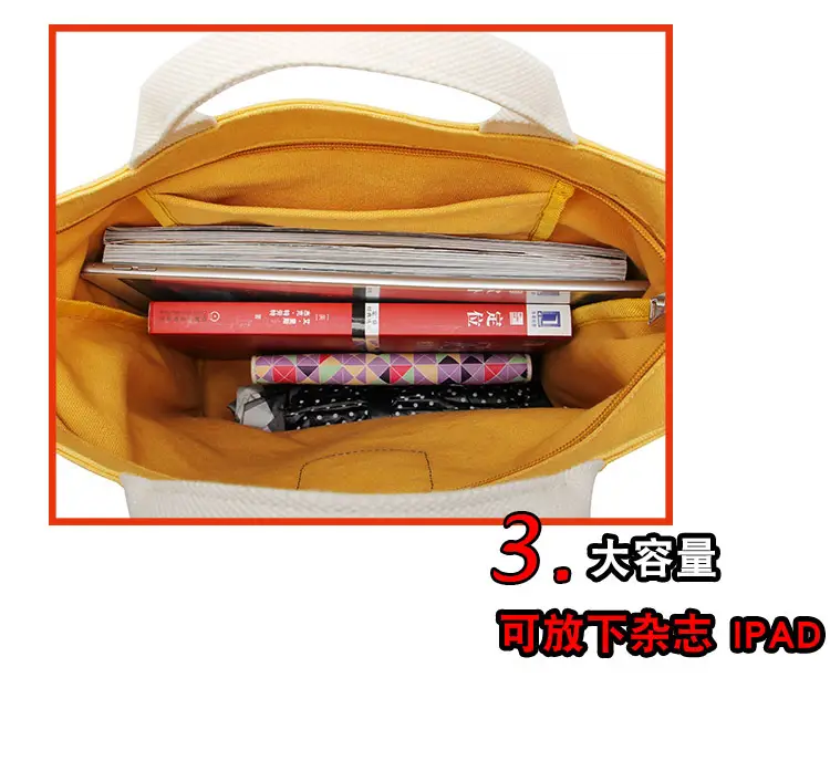 2026 Korean Style Canvas Bag for Women Solid Color Large Capacity — feature 13