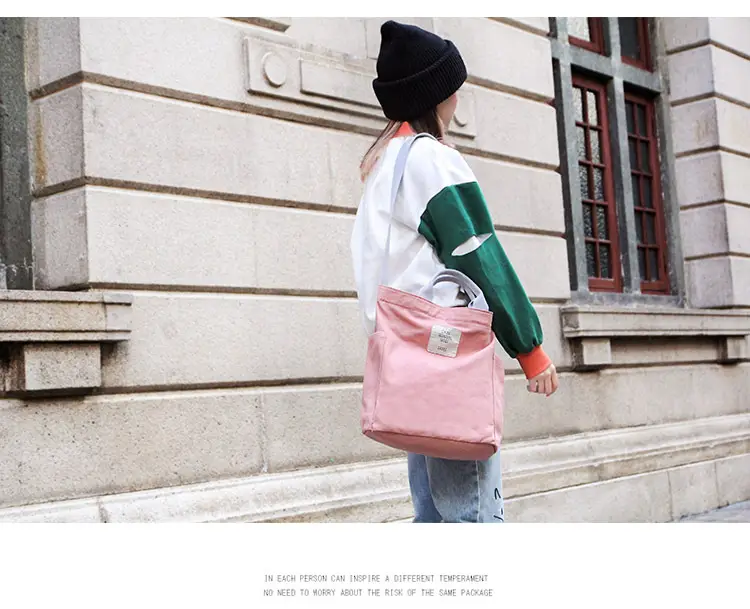 2026 Korean Style Canvas Bag for Women Solid Color Large Capacity — feature 20