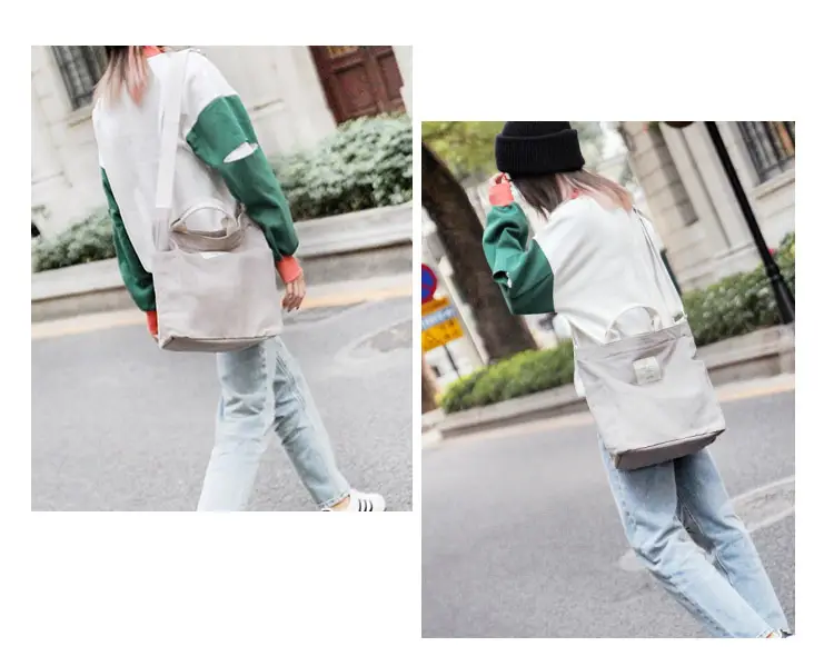 2026 Korean Style Canvas Bag for Women Solid Color Large Capacity — feature 24