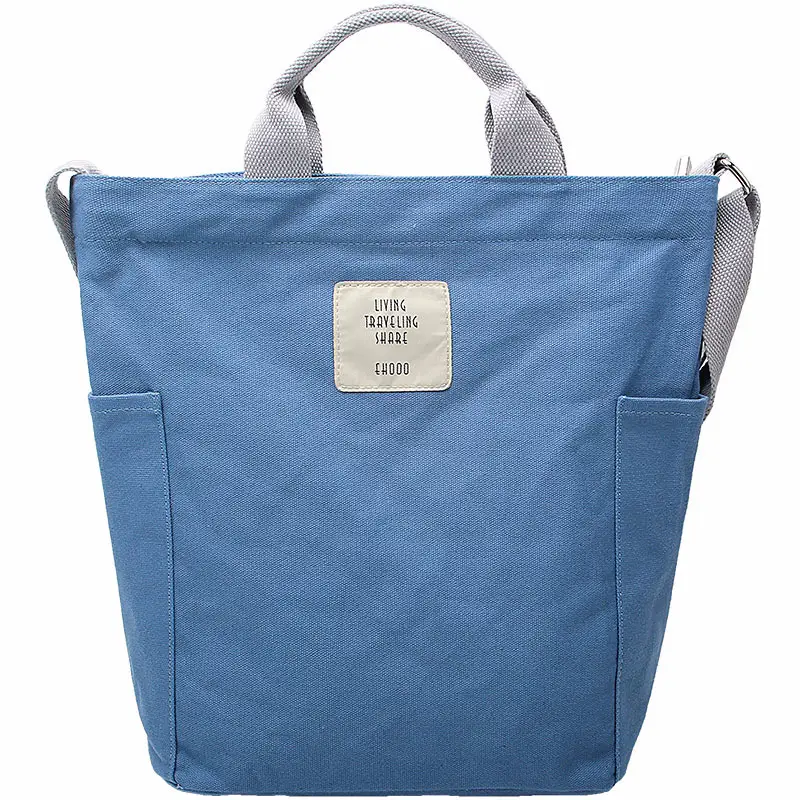 2026 Korean Style Canvas Bag for Women Solid Color Large Capacity - Image 3