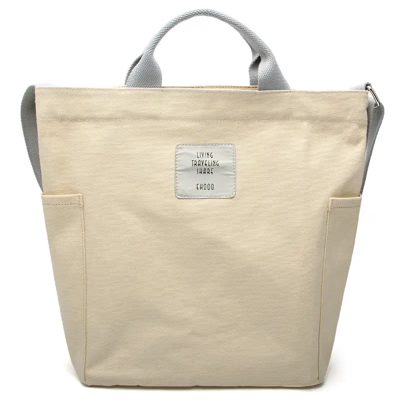 2026 Korean Style Canvas Bag for Women Solid Color Large Capacity - Image 5