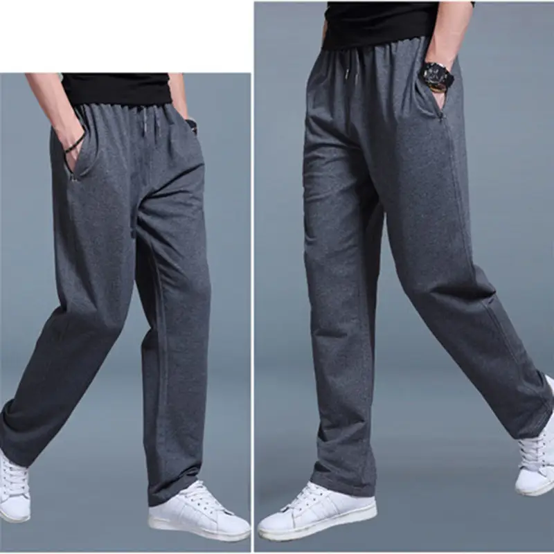 Men Navy Blue Loose Fit Sweatpants Plus Size